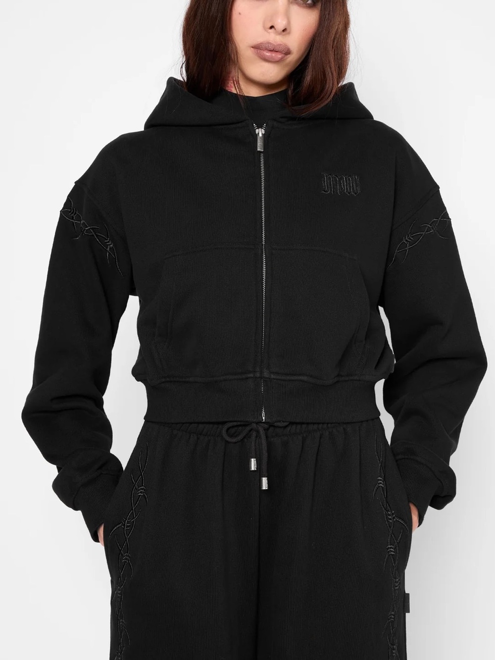 Mary Wyatt London | IMMURE CROPPED ZIP HOODIE XL
